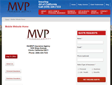 Tablet Screenshot of insurancemvp.com